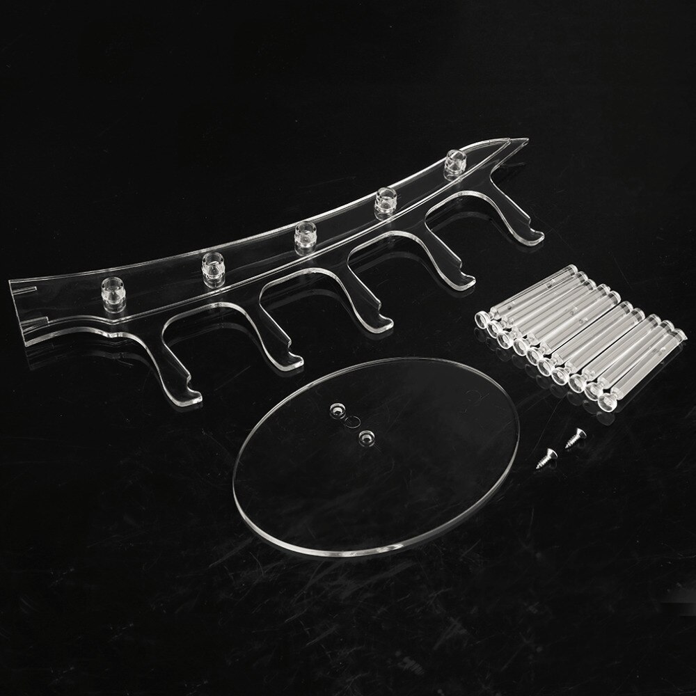 5 par solbriller briller akryl show rack counter briller display stativ holder gennemsigtig