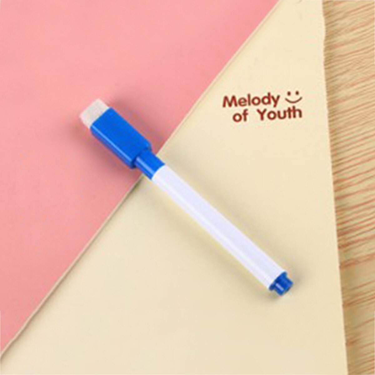 8 colors White Board Marker Pens Pen Dry Eraser Easy Wipe Whiteboard With Eraser: Dark Blue