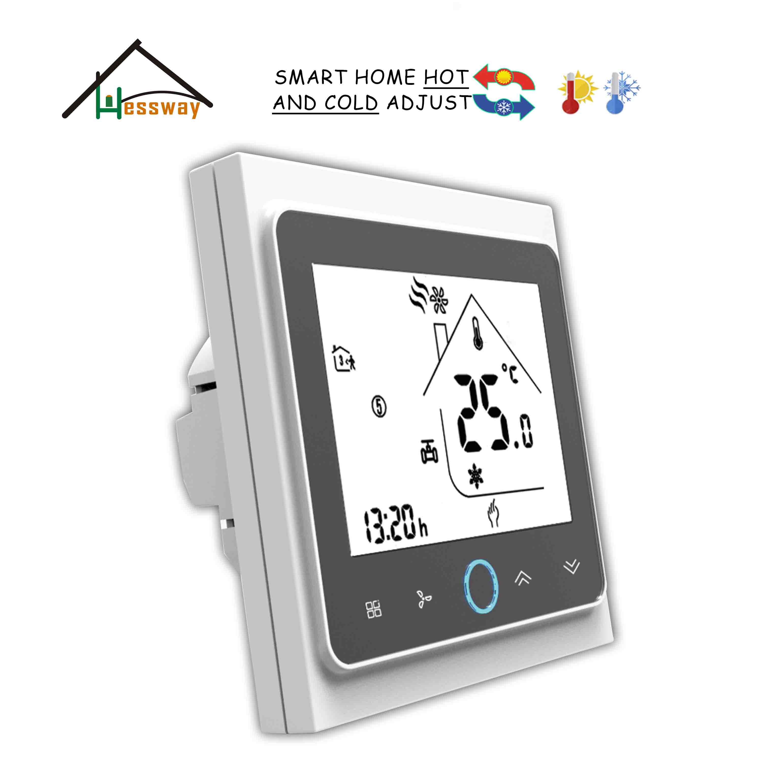 HESSWAY touch screen digital FCU thermostat for air conditioner 2p/4p