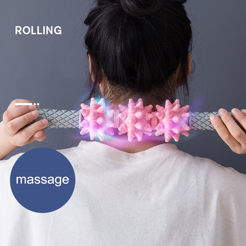 Anti-cellulitis massagestaaf voor nek, schouder, been, arm, stressverlichting, pijn, ontspanningsroller, been, lichaam, afslankende spierroller