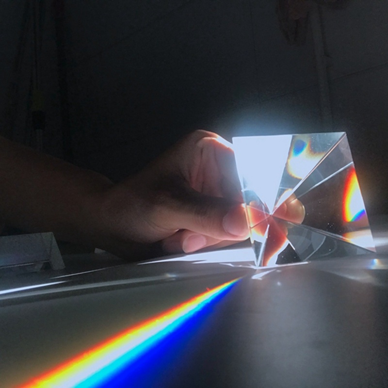 100mm Crystal Optical K9 Glass Pyramid Prism Rainbow Photography Rainbow Prism