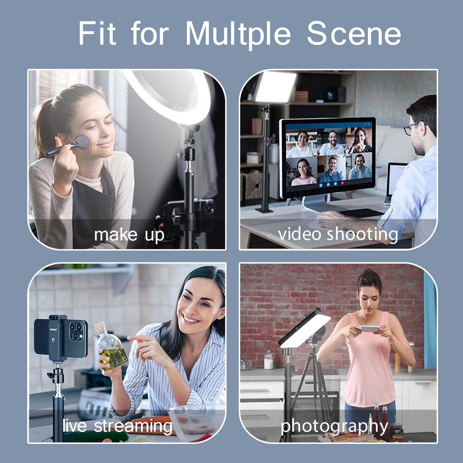 Desk Mount Stand DSLR Camera C Clamp Light Stand Photographic Light Boom Stand With Ball Head for Phone Video Ring Light Zoom