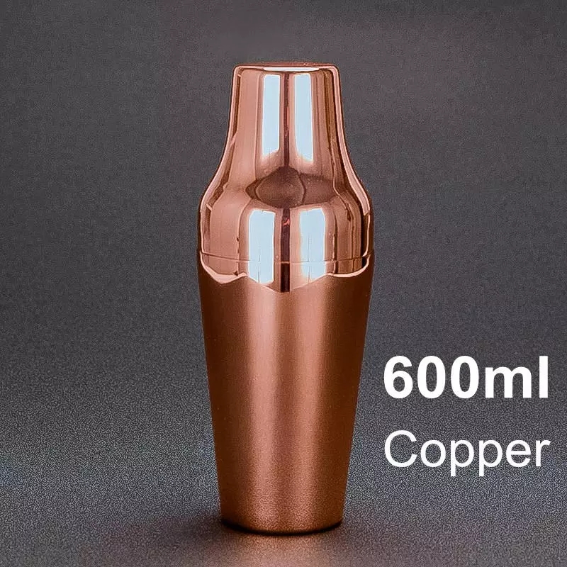 1pc 500ml Stainless Steel Cocktail Shaker Cocktail Mixer Wine Martini Drinking Japanese Style Shaker Party Bar Tools: Dark Khaki