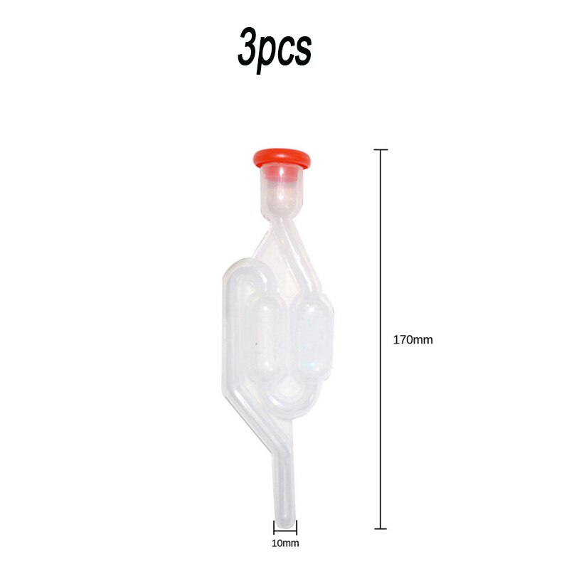 Válvula de retención de salida de vino casera, herramientas de válvulas selladas de agua, escape unidireccional, fermentación de vino, 1/3 Uds.: 3pcs
