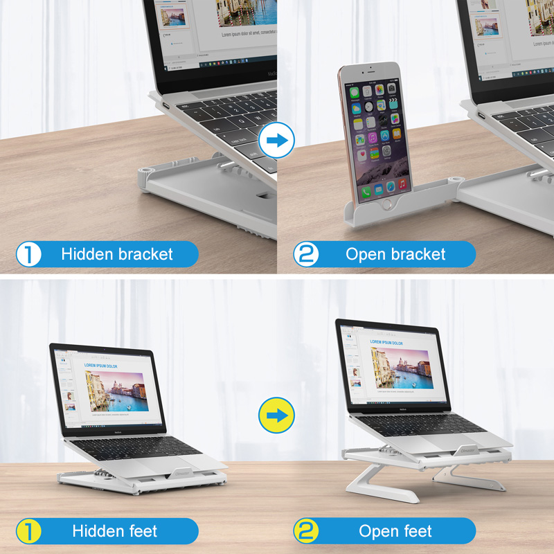 Laptopständer für macbook pro air 15 13 notebook-unterstützung pc tragbarer computer tablet-ständer telefonhalterung laptophalter für xiaomi