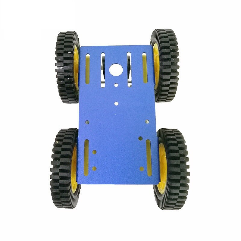 Metal robot 4wd bil chassis  c101 med fire tt motorhjul til arduino uno  r3 gør-det-selv maker pædagogisk undervisningssæt