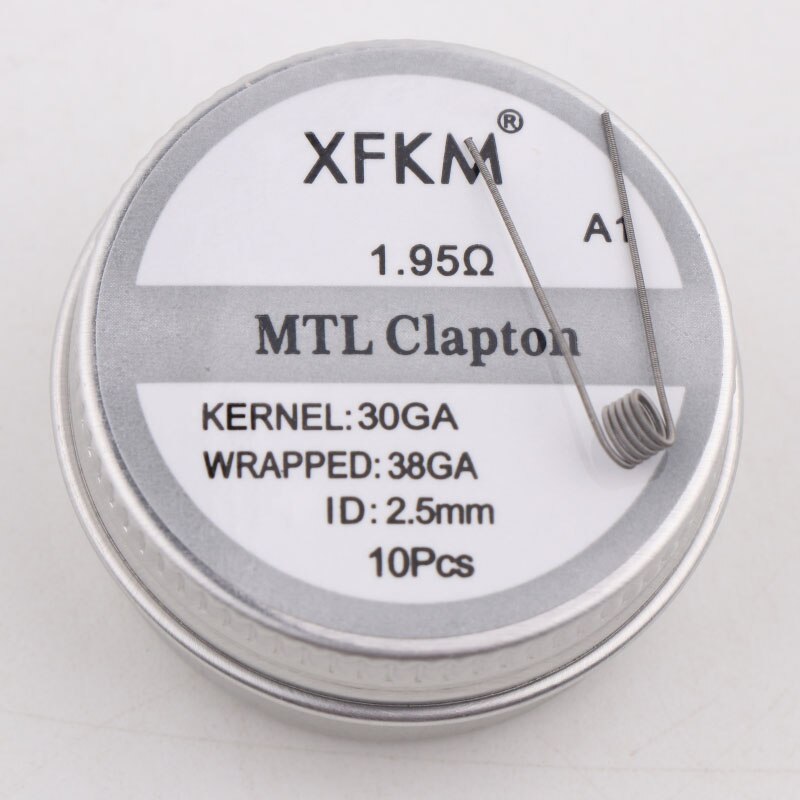 XFKM nuove bobine prefabbricate Superfine MTL fai-da-te Ni80/A1/SS316L clapton fuso premade per atomizzatori manta mtl RTA: Mtl-Clapton-A1-10