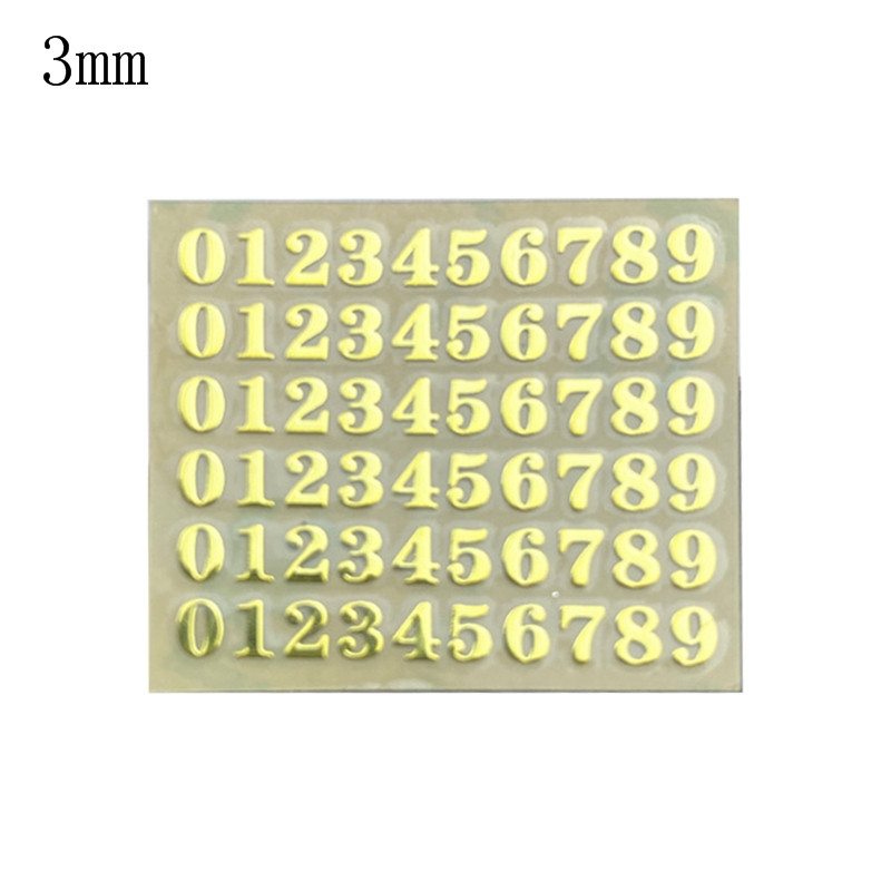 1/5/6Pcs 1/3/4/9mm litery alfabetu numery Chunky Glitter żywica epoksydowa dekoracyjne naklejki: 11JJ102399-5