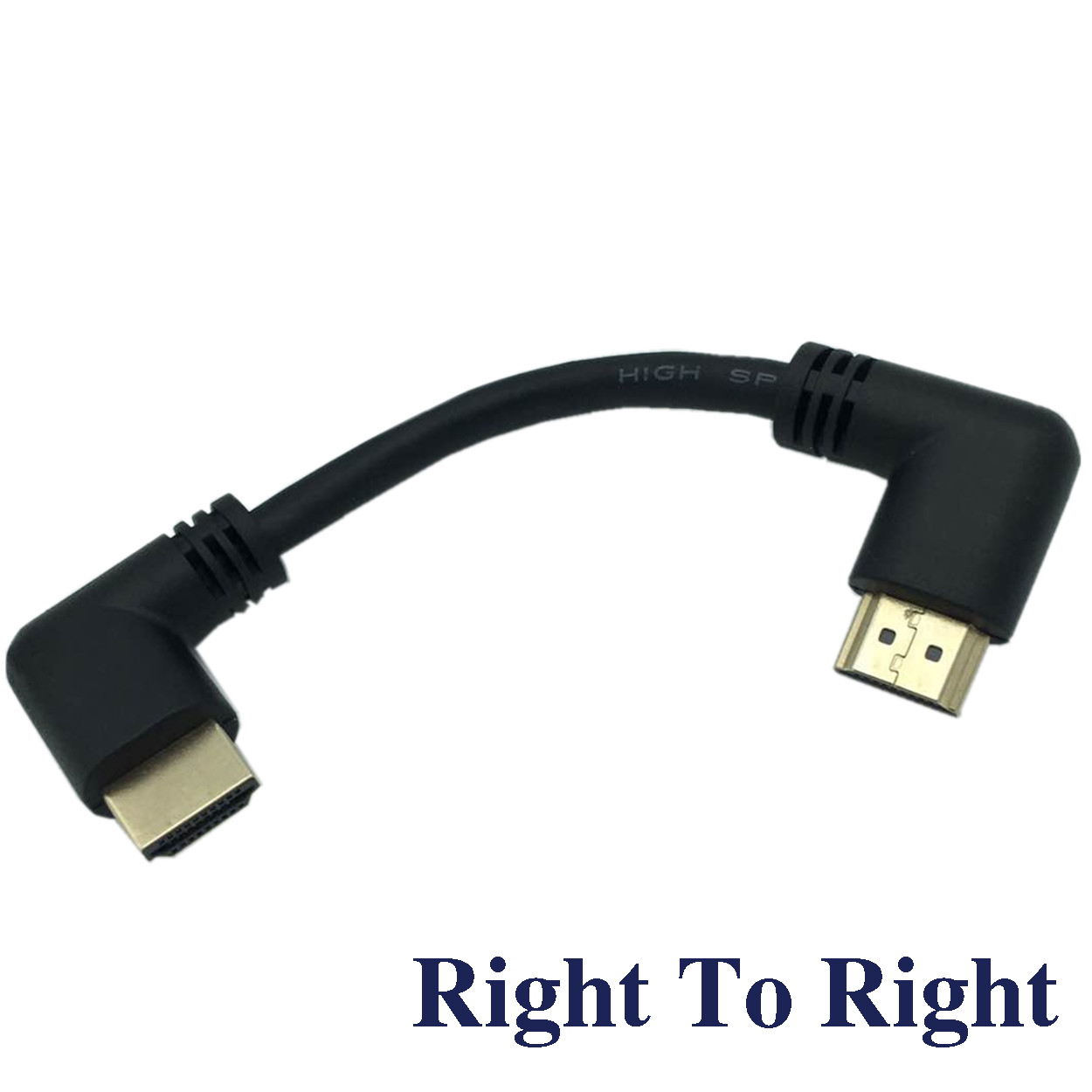 HDMI 2.0V 4K*2K @60HZ ,HDMI Male to HDMI Male UP DOWN LEFT RIGHT 90 Degree Angled Cable 15CM: Right to Right