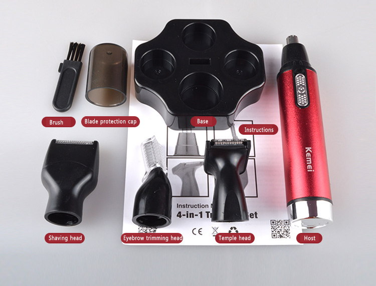 Profession Rechargeable Hair Clipper For Men Waterproof Wireless Low Noise Electric Shaver Beard Nose Ear Shaver Hair Trimmers: KM-6620