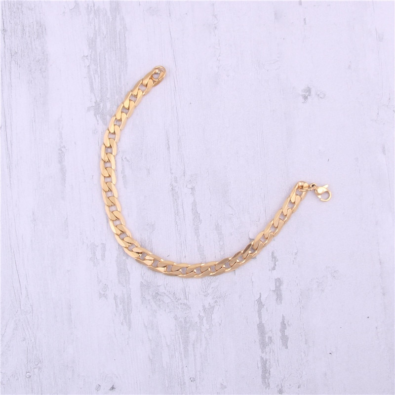 Joolim high end ouro finish link corrente pulseira de aço inoxidável atacado transporte da gota fornecedor