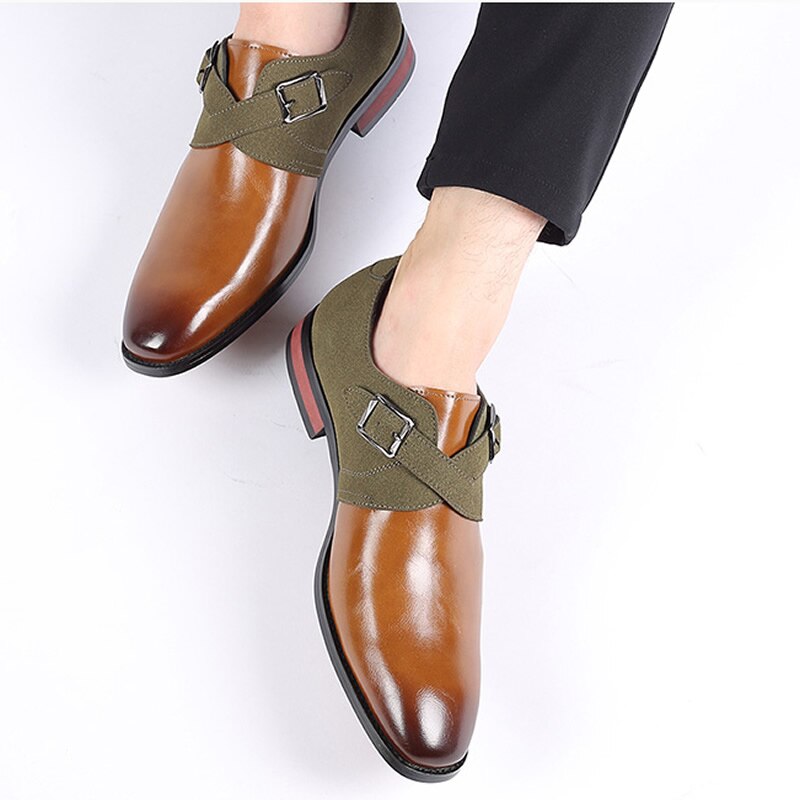 Læder kjole sko herre sko til officielle business casual sko gentleman formel til bryllupsfest