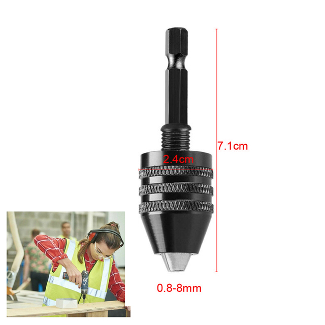 1/4" Hex Shank Quick Change Keyless Drill Bit Hex Shank Adapter Converter Tool Keyless Shaft Chuck Clamp Hex Shank Drill: 0 8 8mm