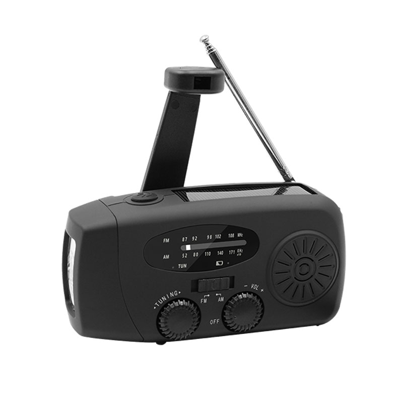 Radio portátil de emergencia, manivela Solar de 2000mAh, cargador de teléfono móvil, Radio AM/FM, linterna LED, luz nocturna para interiores y exteriores: Naranja