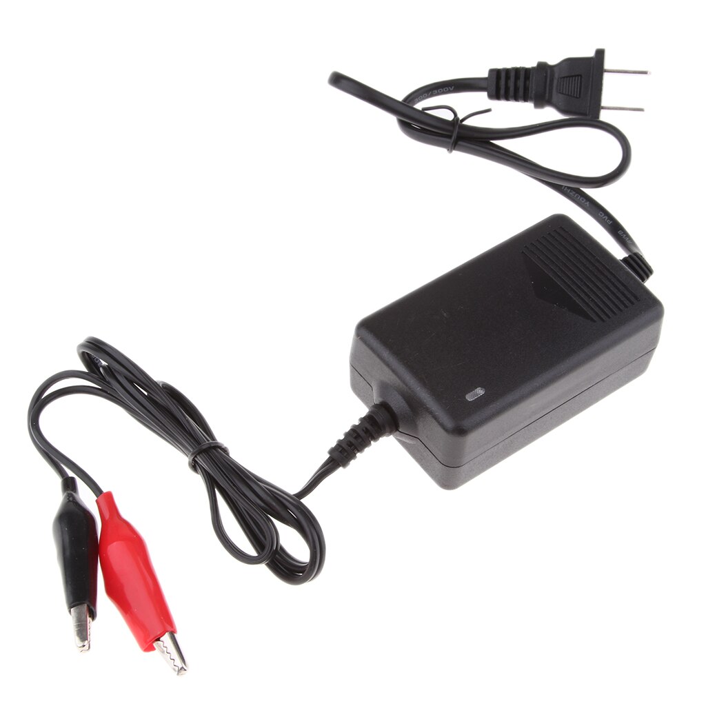6V 2A Motorcycle Vehicle ATV Smart Fast Compact Battery Charger, Black