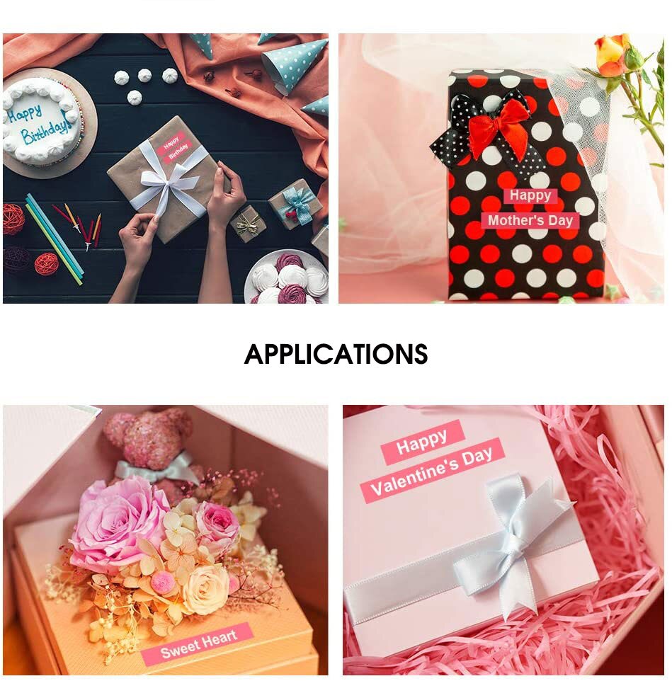 Absonic Zwart Op Fluorescent Roze Label Tape 12Mm * 3M Vervangen Dymo D1 1933238-1 Voor Labelmanager 160 210D 360D 420P Pnp Printer