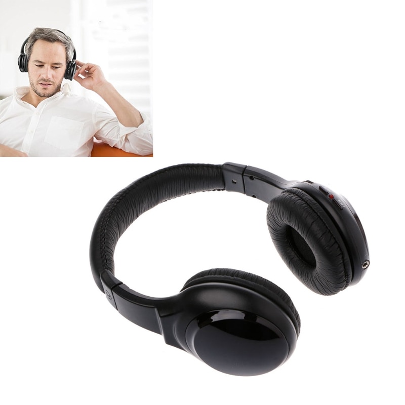 5 In 1 Wireless Stereo Headset Headphone Transmitter FM Radio For TV DVD MP3 PC