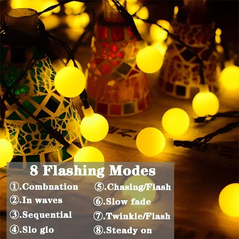 LED Solar Powered Fairy Lights Outdoor Waterproof Solar Star String Lights for Christmas Patio Garden Yard Porch Wedding Decor