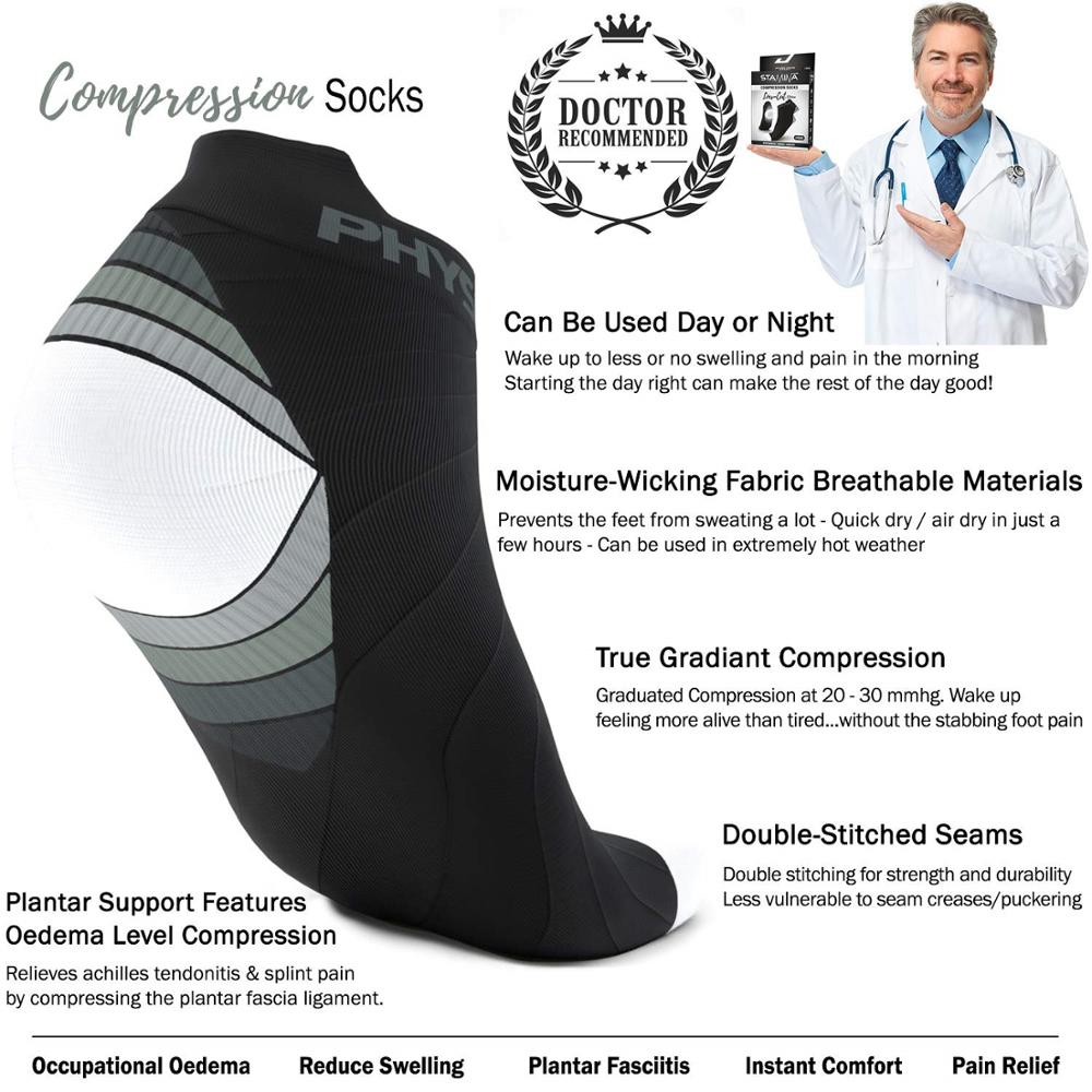 Compression Running Socks Men Women Best Low Cut Socks for Circulation Recovery Ankle Socks for RunnerPlantar Fasciitis Cycling