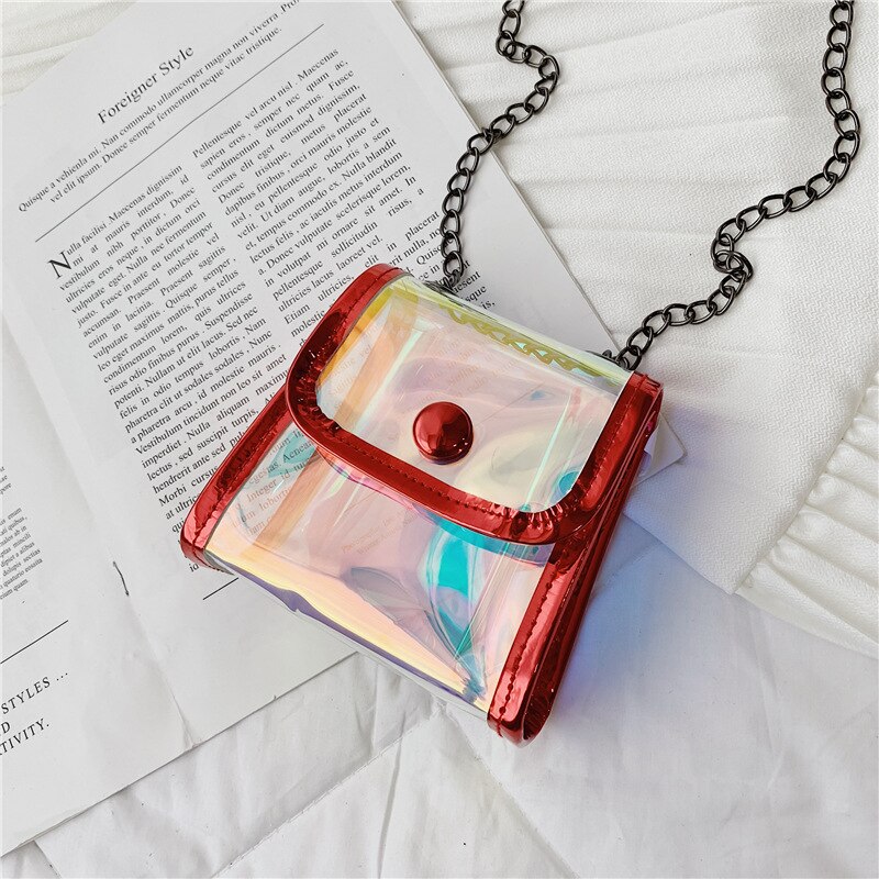 Mochilas para niñas y niños colorido Mini bolsos artificiales Cruz cuerpo cómodo Lindo bolso de hombro: Rojo