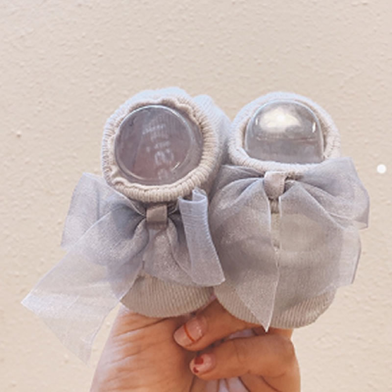 Kanten stijl prinses strik baby katoenen sokken uitgehold poreuze onzichtbare sokken kinderen snoepkleurige zomer vloer sokken antislip