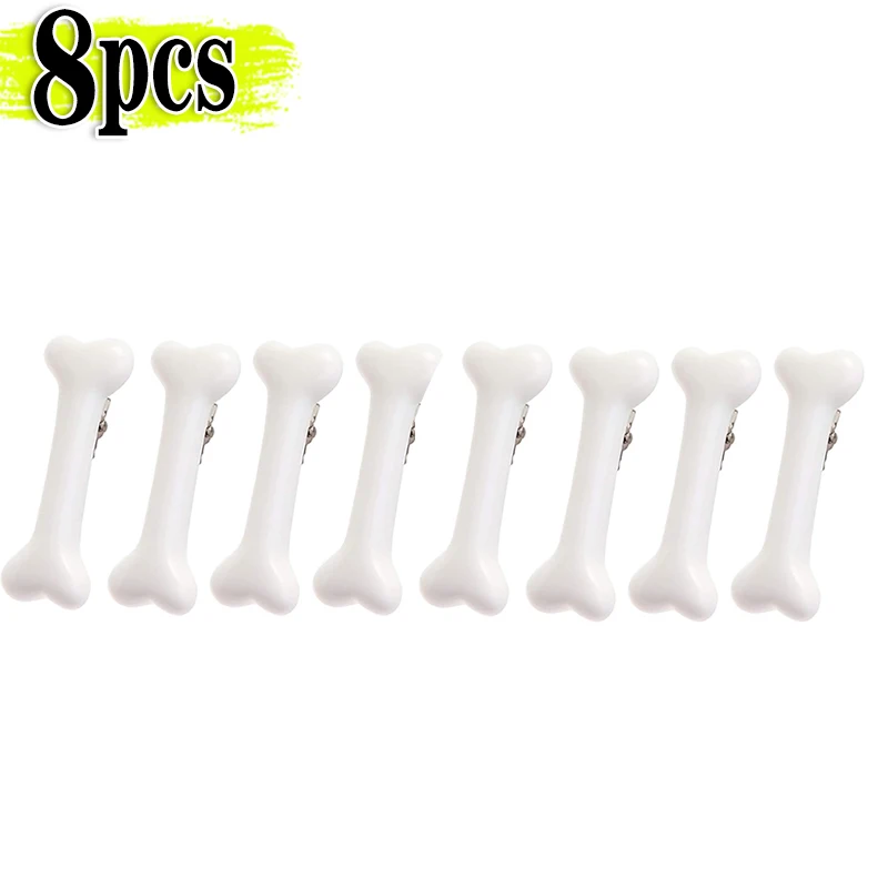 Horquillas de hueso blanco para mujer, pasadores para la cabeza, pinzas para el pelo de hueso de perro vívidas, pasador lateral para el cabello, accesorios para el cabello: YELLOW