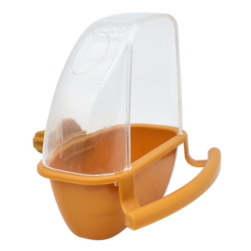 Parakeet Feeder Bird Feeder with Perch Food Dispenser Plastic Container for Cage No Mess Splash Proof Easy to Refill