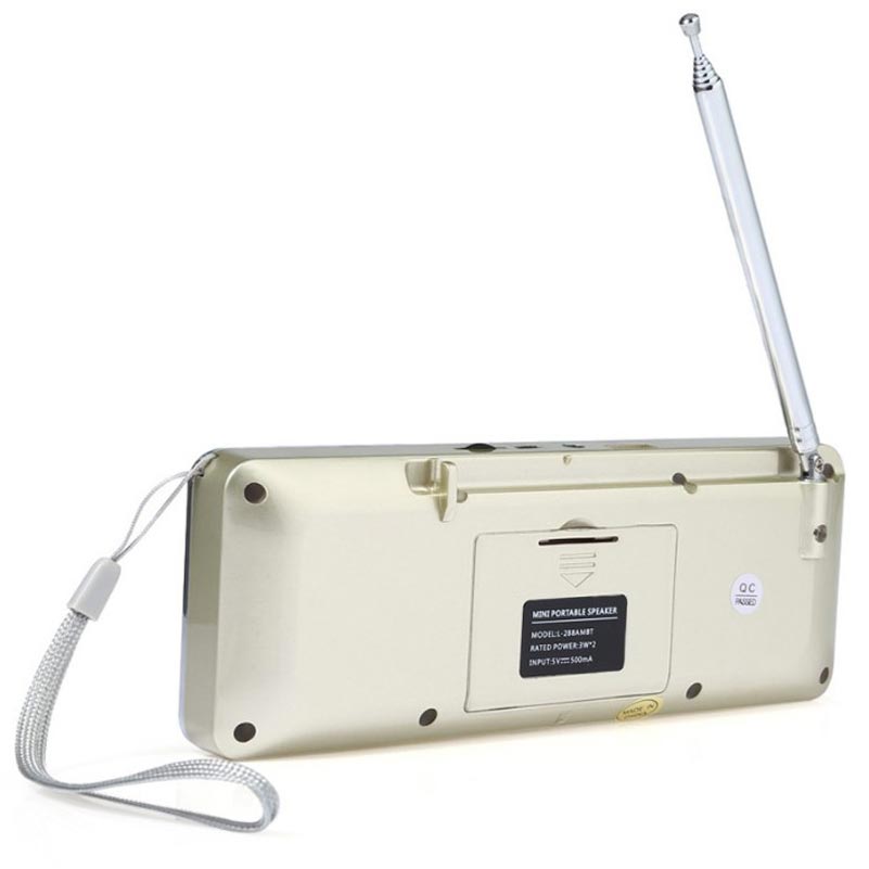 Bluetooth Stereo Portable FM Radio Speaker Music Player with TFCard USB Disk LED Screen Volume Control Rechargeable Loudspeaker