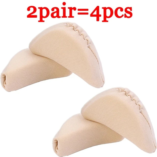 2/10 Stuks Anti-slijtage Spons Voorvoet Insert Hoge Hak Teen Plug Filler Pijnbestrijding Inlegzolen Verstelbare Verminderen Schoenmaat kussen Pads: GRIJS