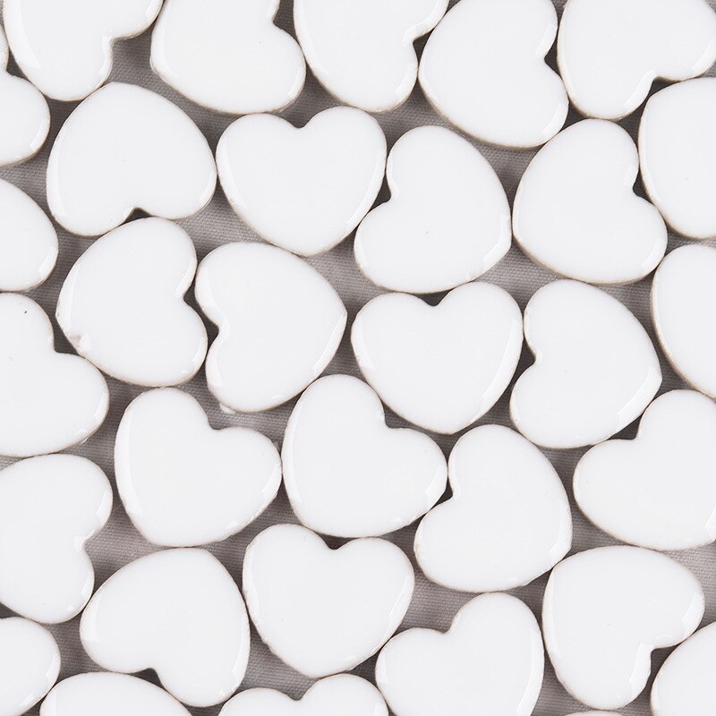 100g Bagged Love Shaped Ceramic Mosaic DIY Hand Decorative Materials Bathroom Tiles Bulk Arts Crafts: 12