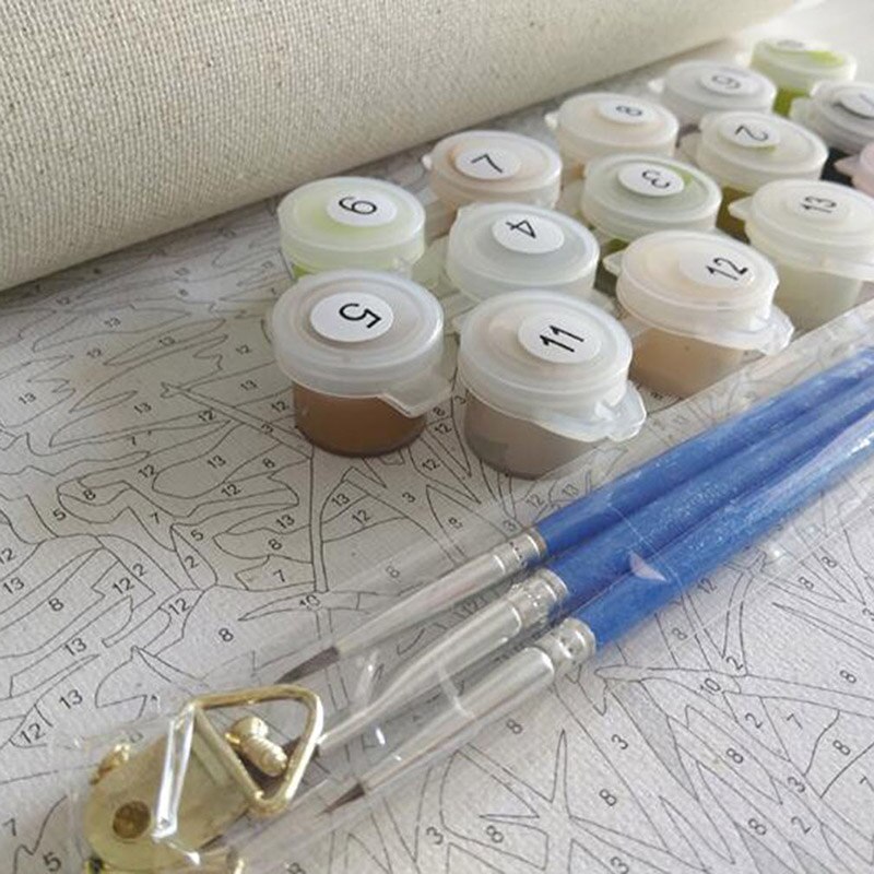 Beste Roze Boom Verf Door Nummer Kunstmatige halffabrikaten Product Hand Geschilderd DIY Olieverfschilderij Home Office Decoratie