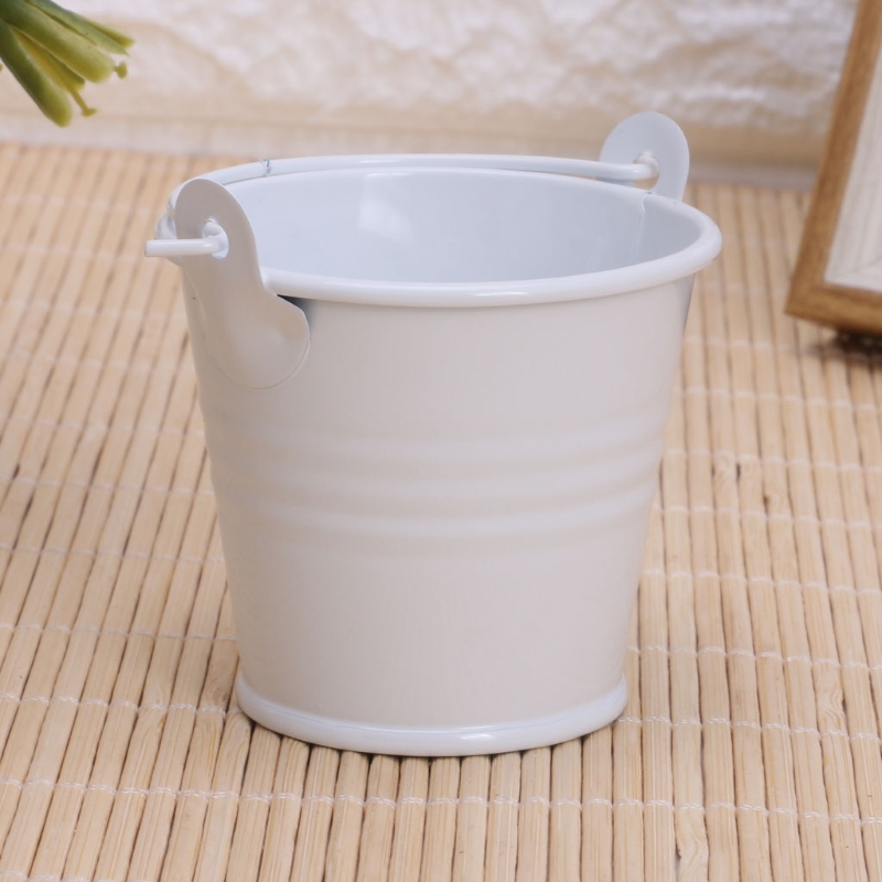 Mini maceta de Metal con forma de barril, maceta para plantas suculentas, decoración para el hogar y la Oficina