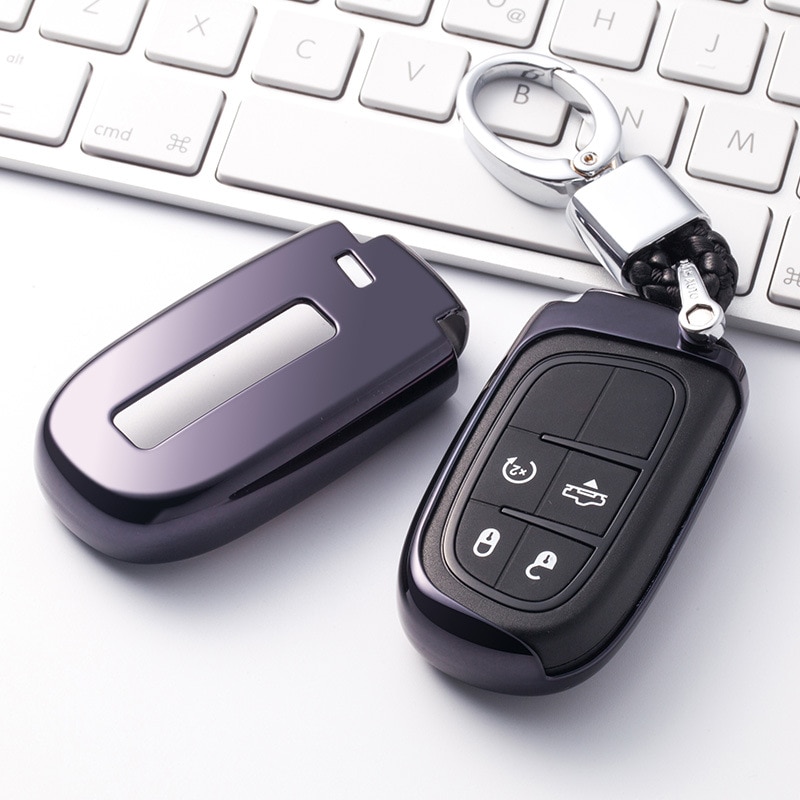 TPU Car Key Cover For Dodge Charger For Jeep Renegade Grand Cherokee For Chrysler 200 300 Key Fob Case For Car
