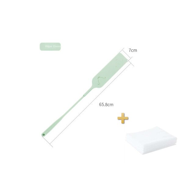 Cepillo de polvo largo Crevice, herramientas de limpieza de ácaros del polvo no tejidas, conjunto de limpieza del hogar: Verde