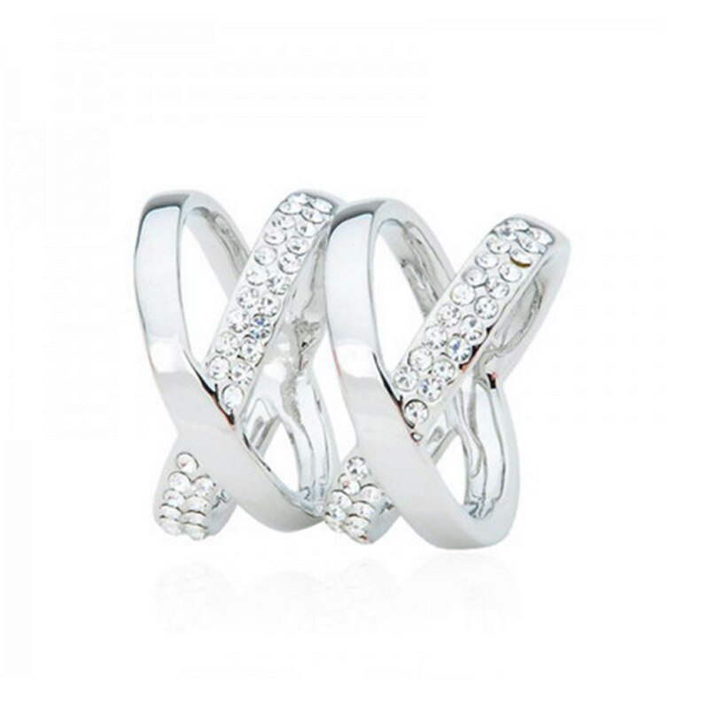 Runde Broschen Schal Schnalle Brosche Kristall Schal Schnalle Clips für Frauen Schal Kleidung Zubehör Schmuck: Silber- XX