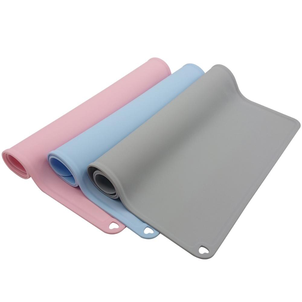 Waterproof Non-slip Pet Mat for cat Color Silicone Pet Food Mat Pet Bowl Drinking Water Pad Dog Feeding Mat Easy Clean