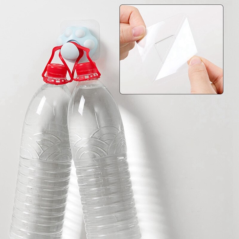 Creatieve Zelfklevende Haken Kat Klauw Vorm Patroon Opslag Houder Badkamer Keuken Hanger Stick Op Wall Huishoudelijke Producten