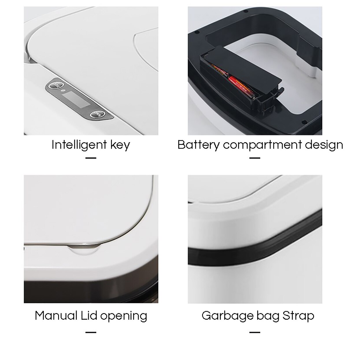 15L Intelligent Automatic Touchless Trash Can Smart Motion Sensor Dustbin Electric Waste Bin Home Rubbish Can Kitchen Garbage