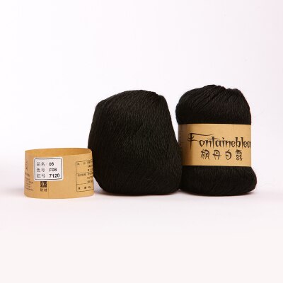 50g/Bal Fontainebleau Mohair Acryl Wol Antipilling Lage Krimp Dunne Garen Voor Hand Breien Haken: F08