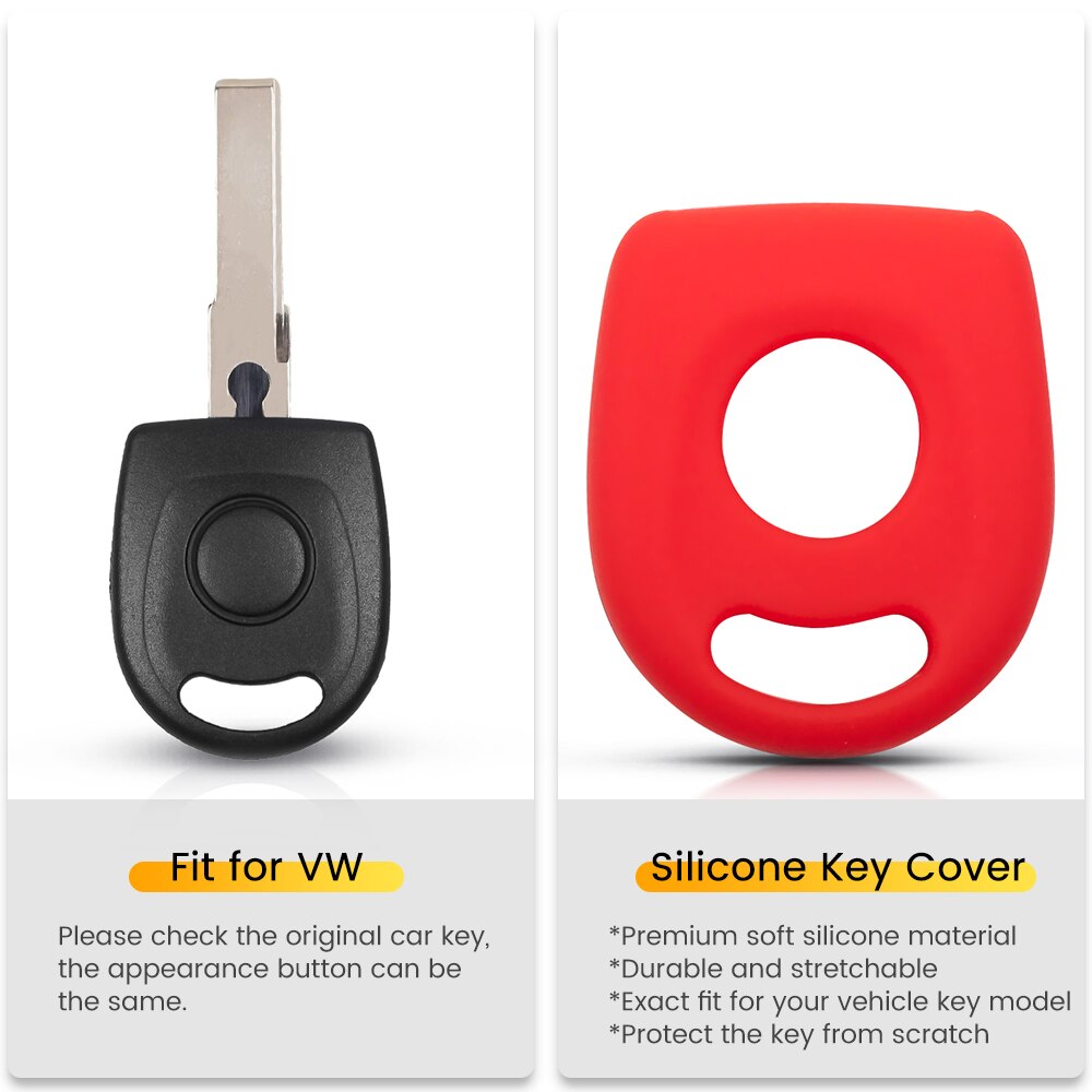 KEYYOU Silicone Case Transponder Chip Case Cover For VW Polo Golf SEAT Ibiza Leon SKODA Octavia Transponder