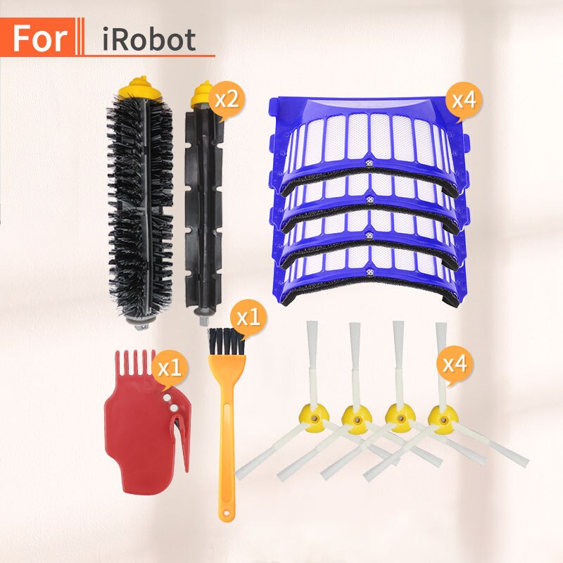 Onderdelen Kit Voor Irobot Roomba 600 Series 610 620 650 Vacuüm Borstel Aero Vac Filter Zijborstel Robot stofzuiger