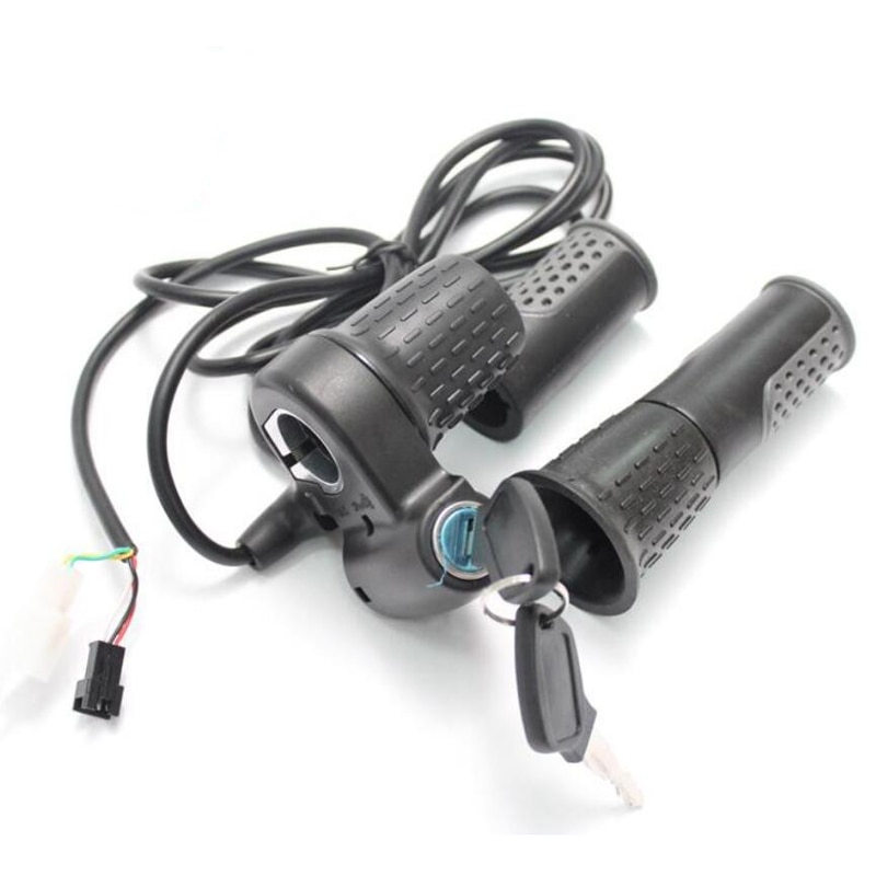 Elektrische fiets Duimgas Halfdraaigashendel met elektrisch slot 36V 48V 60V 72V 130X Ebike-accessoires Waterdichte stekker