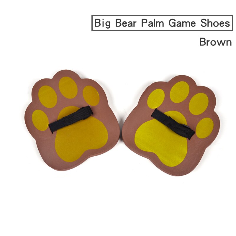 Kids Jumping Stilts Outdoor Balance Training Toy Balance Shoes Synchronous Shoes EVA Foam Bear's Paw Games for Children: Brown
