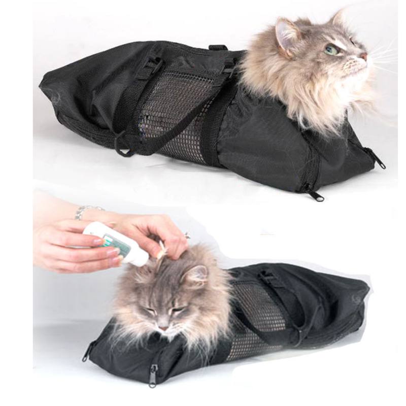Multifunktionel katteplejepose fastholdelsespose katte negleklipning rengøring plejepose kæledyrsforsyning kattebærere