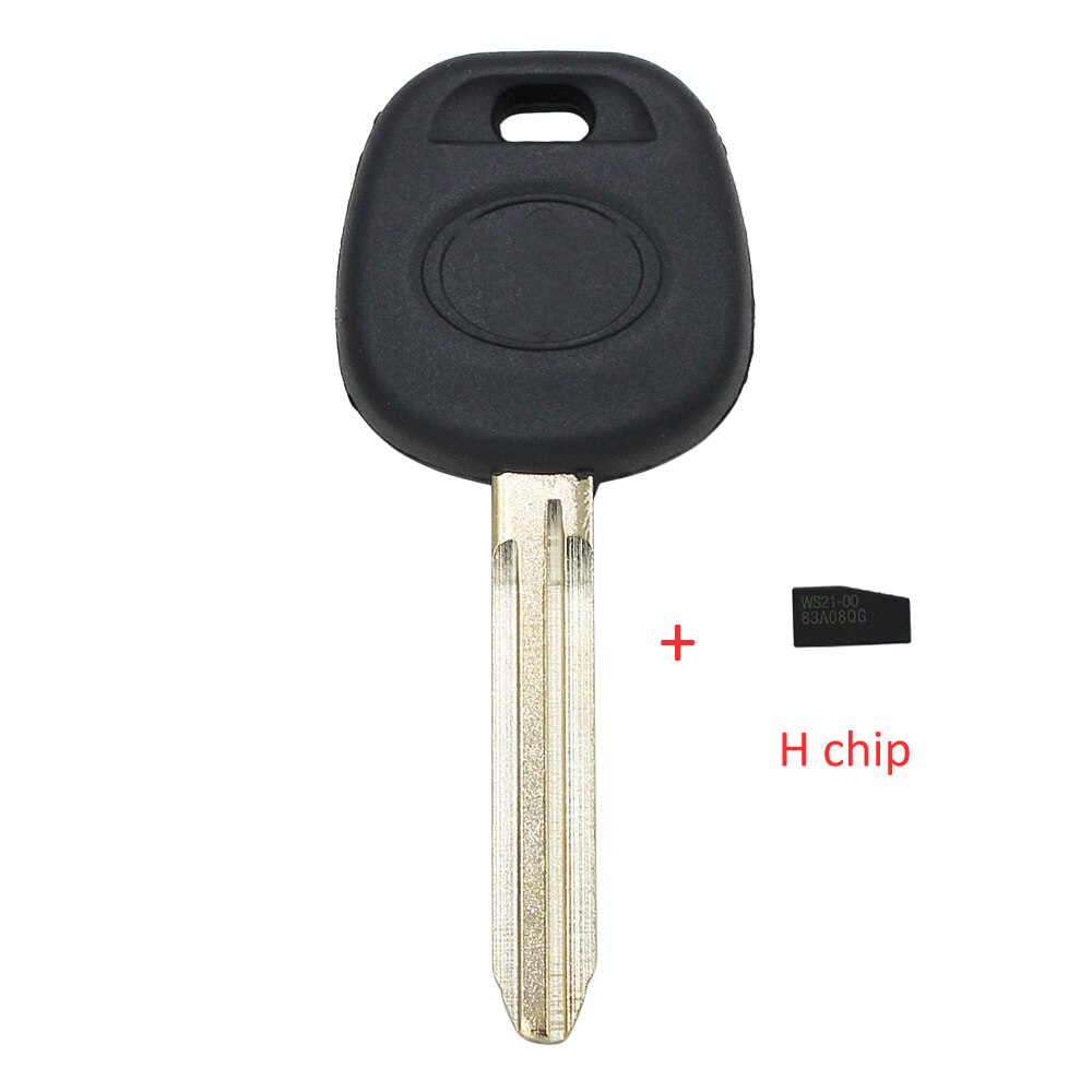 Transponder Ignition Blank Key shell for TOYOTA Corolla Camry 4Runner HiAce Highlander RAV4 with 4C/4D67/G/H chip Uncut TOY43: shell with H chip