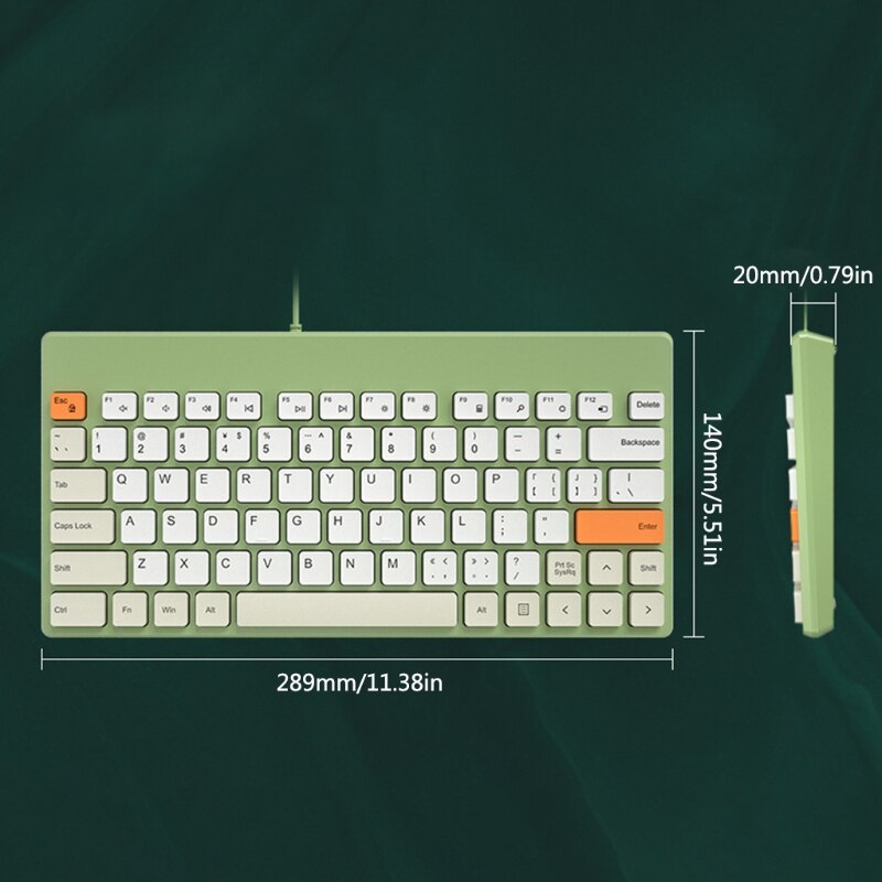 79 Keys Wired USB Keyboard Quiet Ultra Thin Slim Compact Keypad for PC Computer Laptop