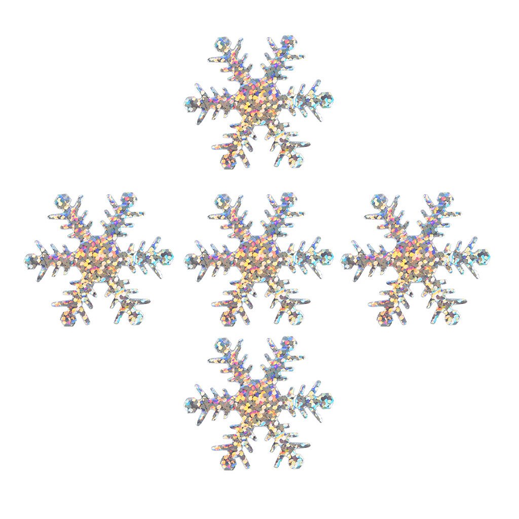 100Pc Goud Zilver Doek Kerst Sneeuwvlok Confetti Kerst Decoratie 4Cm