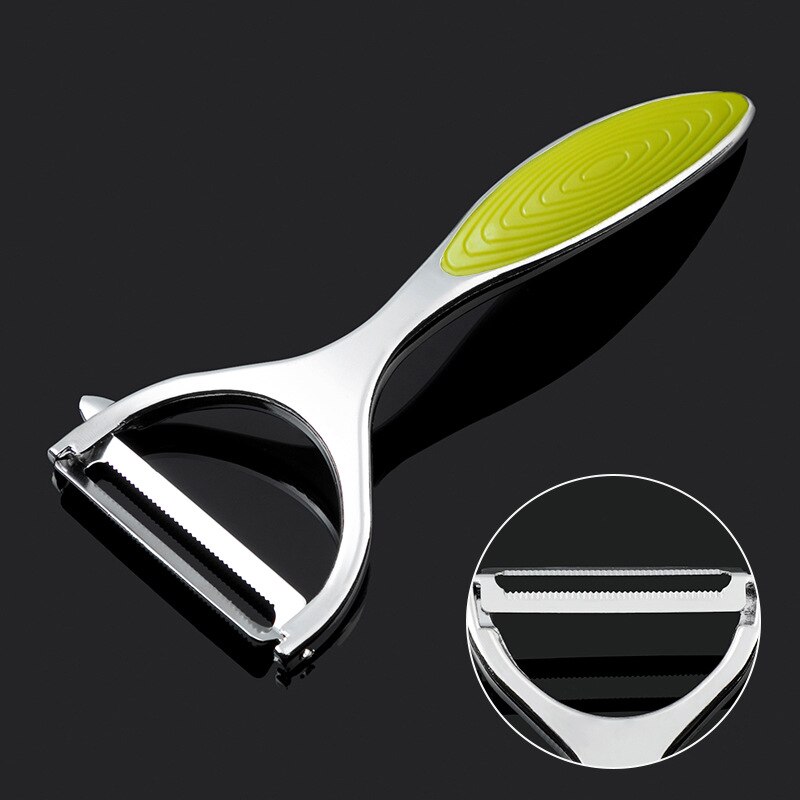 Stainless Steel Kitchen Accessories Multi-function Vegetable Peeler Cutter Potato Carrot Grater Fruit Vegetable Salad Tools: army green