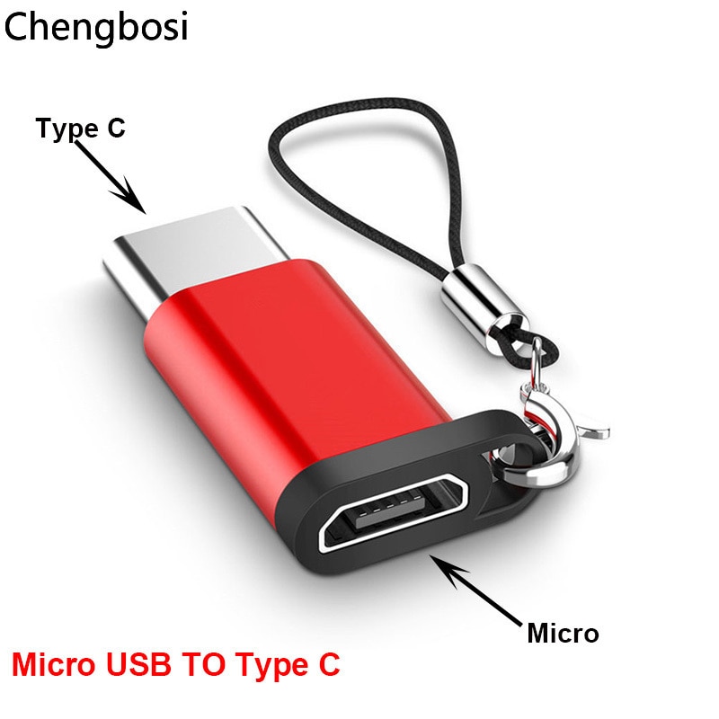 Micro usb para tipo c, adaptador conversor de liga de alumínio, conector para telefone e tablet com cordão, acessórios para telefone para xiaomi