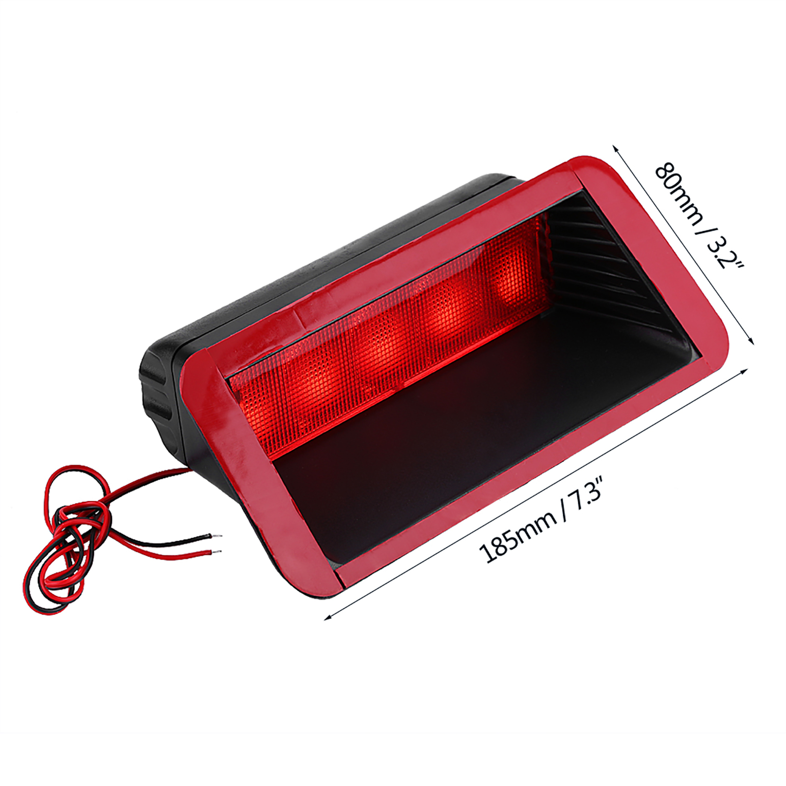 Luces de freno Rojas traseras universales para coche, 12V, 5led, luz de parada, luz trasera de carga para camión, iluminación de seguridad, lámparas de advertencia,: Default Title